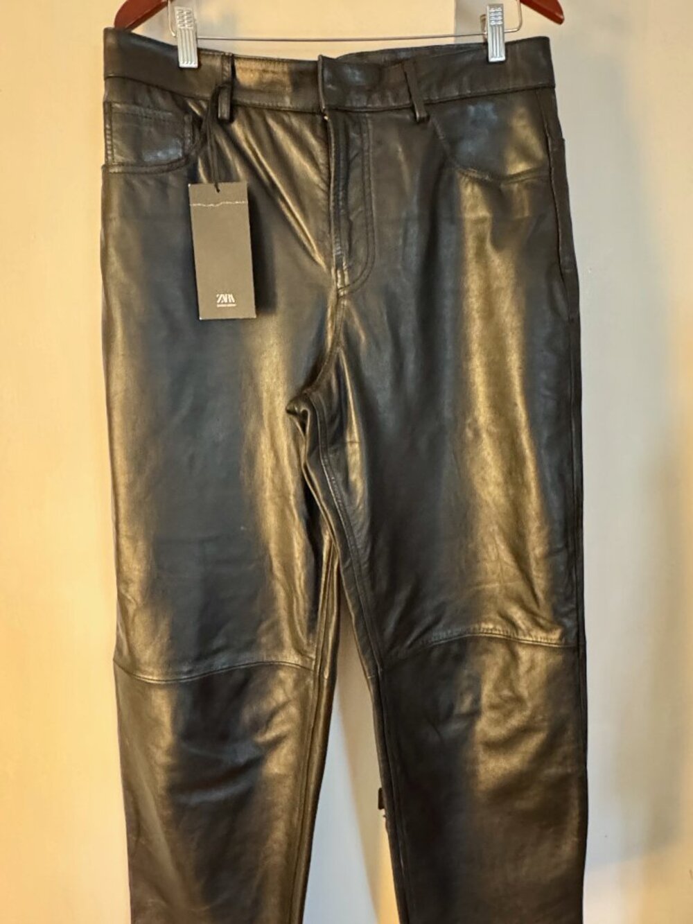 Zara Leather Pants US Large NWT